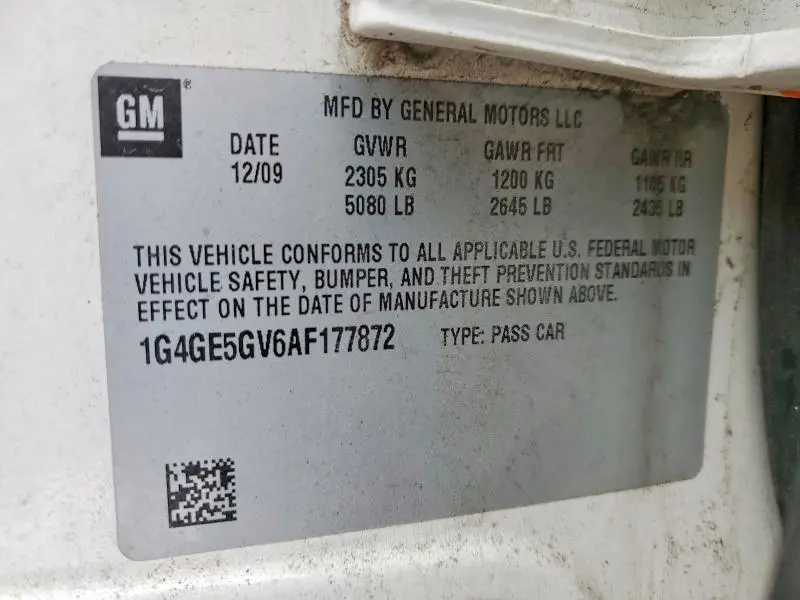 2010 BUICK LACROSSE CXS  