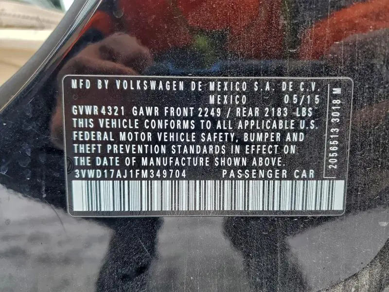 2015 VOLKSWAGEN JETTA SE  