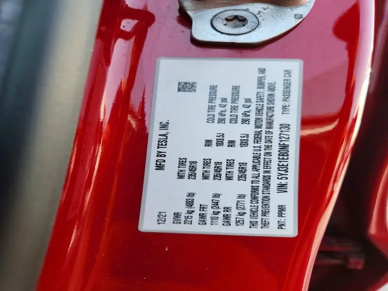 2022 TESLA MODEL 3   