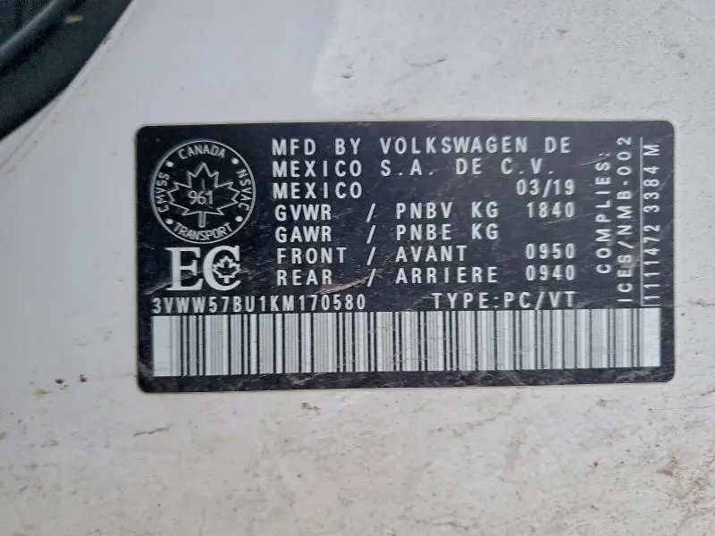 2019 VOLKSWAGEN JETTA HIGHLINE  