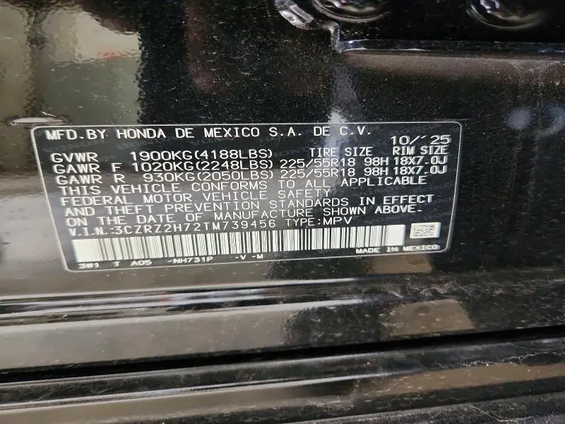 2026 HONDA HR-V EXL  
