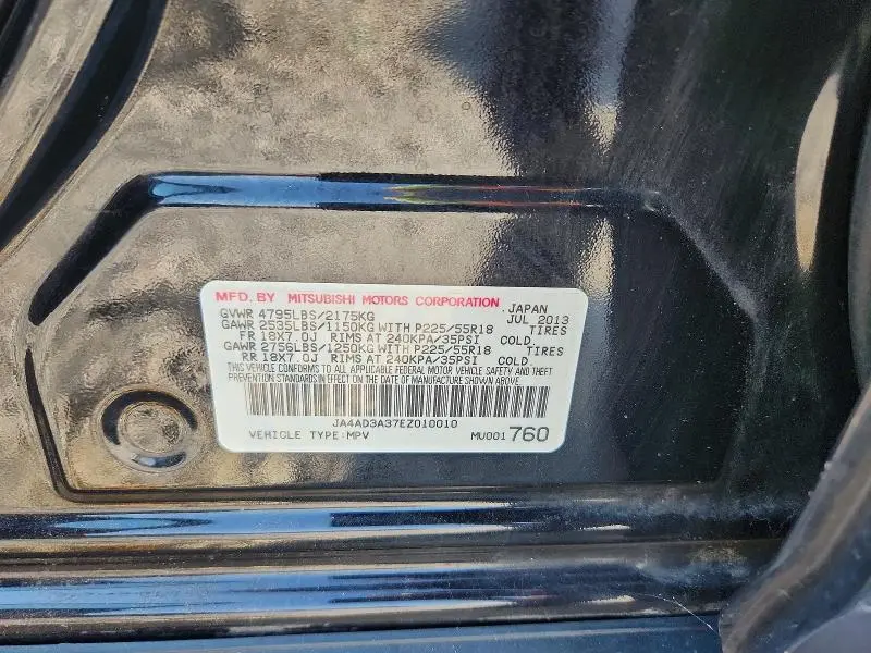 2014 MITSUBISHI OUTLANDER SE  