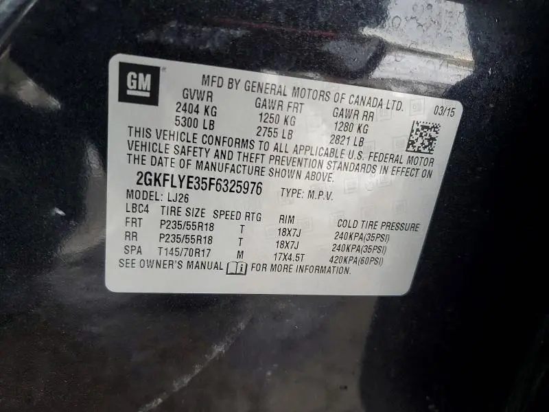 2015 GMC TERRAIN SLT  