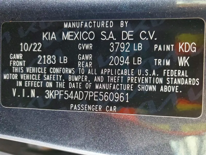 2023 KIA FORTE GT LINE  