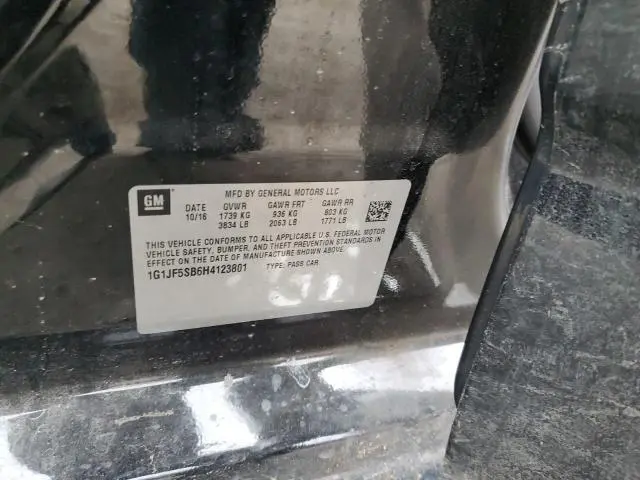 2017 CHEVROLET SONIC PREMIER  