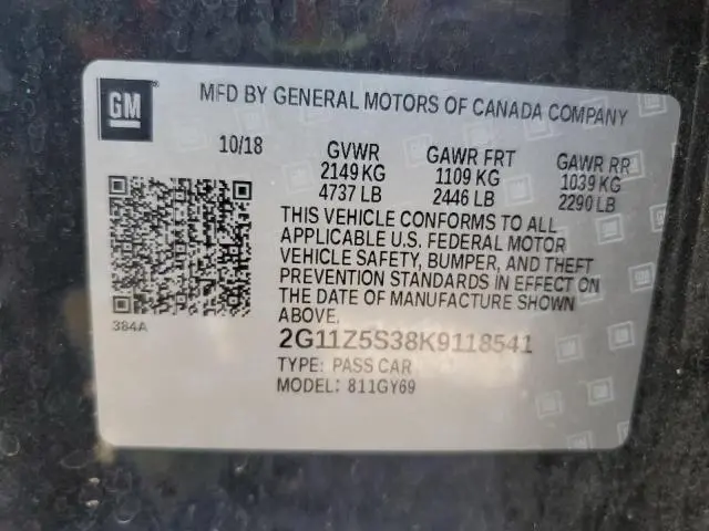 2019 CHEVROLET IMPALA LT