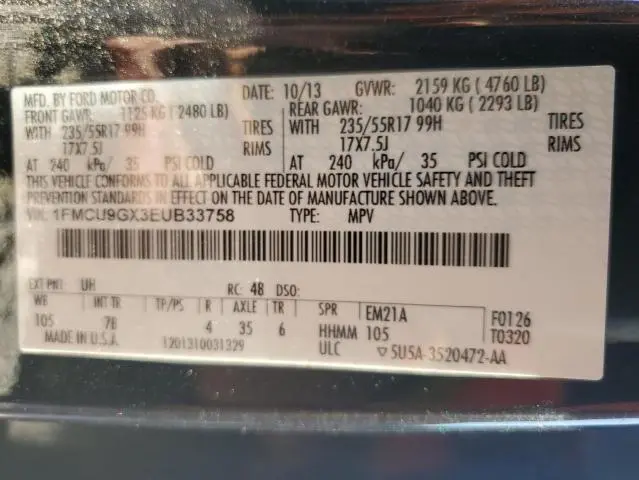2014 FORD ESCAPE SE  