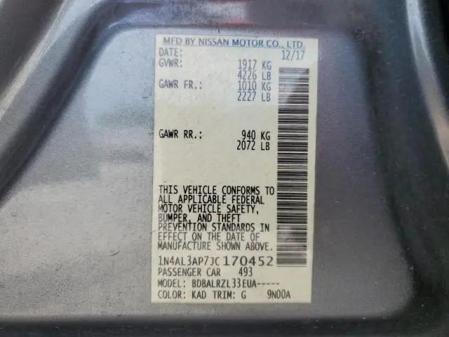 2018 NISSAN ALTIMA 2.5