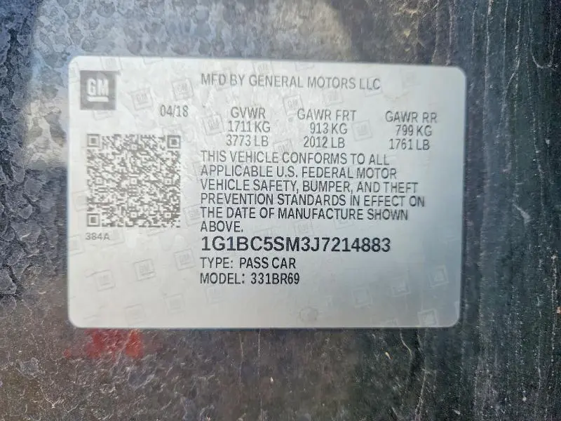 2018 CHEVROLET CRUZE LS  