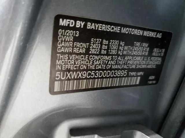 2013 BMW X3 XDRIVE28I  