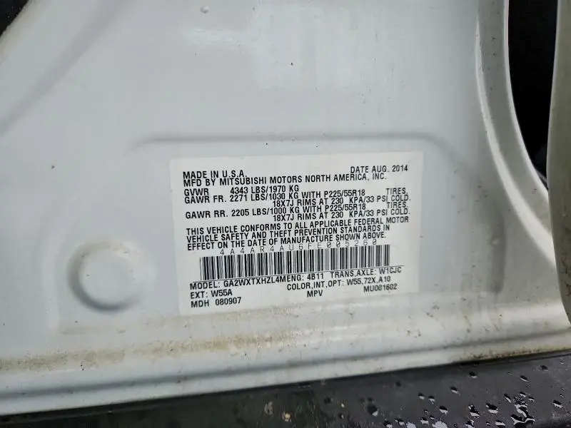 2015 MITSUBISHI OUTLANDER SPORT SE  