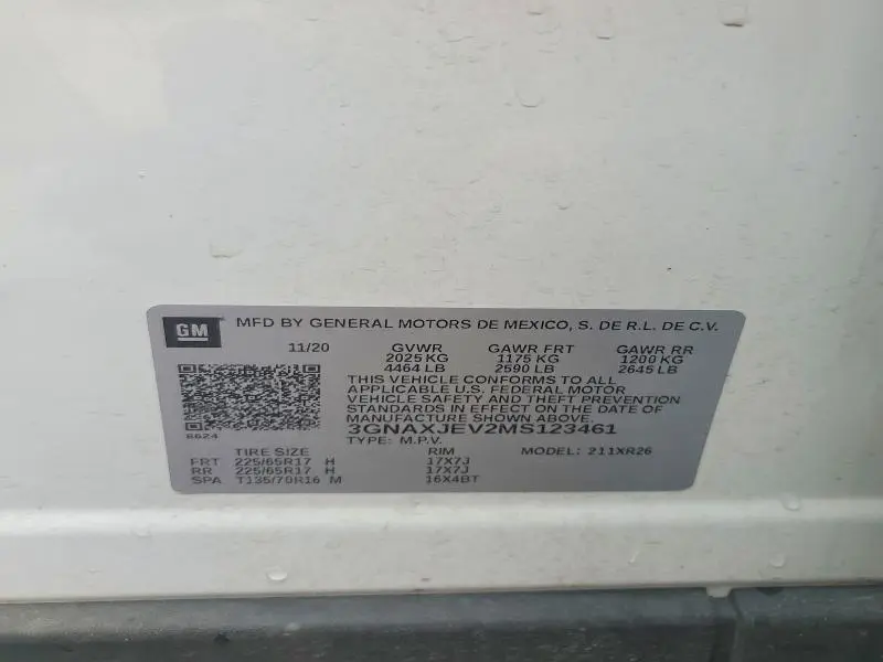 2021 CHEVROLET EQUINOX LT  