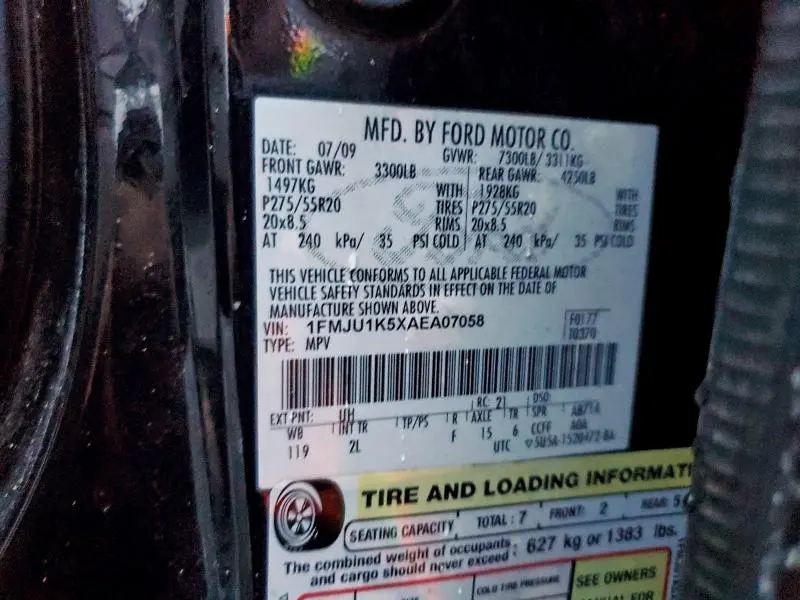 2010 FORD EXPEDITION LIMITED  