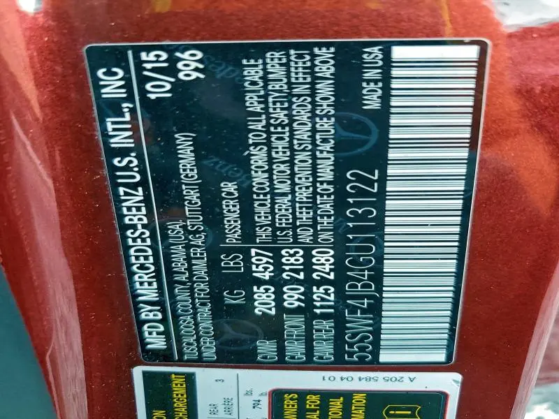 2016 MERCEDES-BENZ C 300  