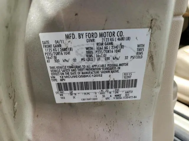 2011 FORD ESCAPE LIMITED  