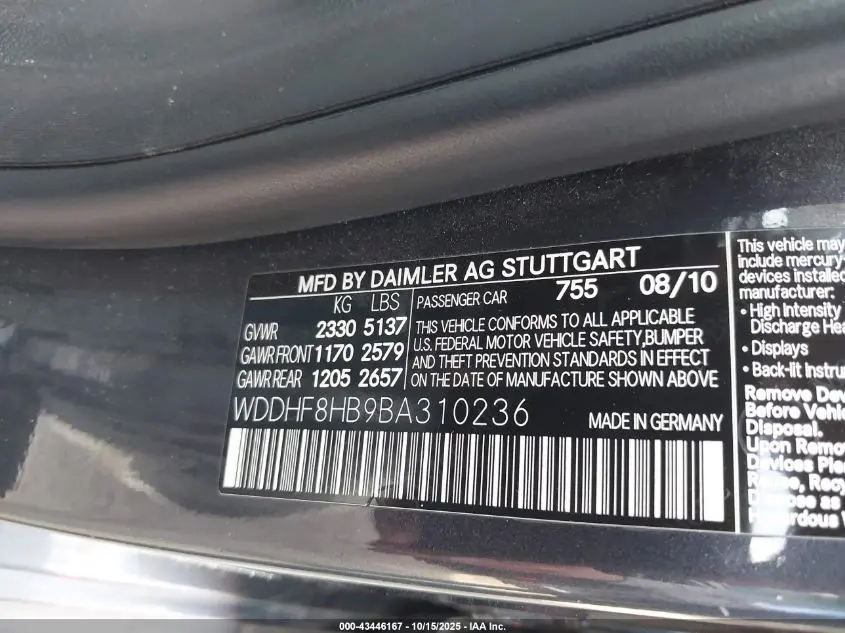 2011 MERCEDES-BENZ E 350 4MATIC