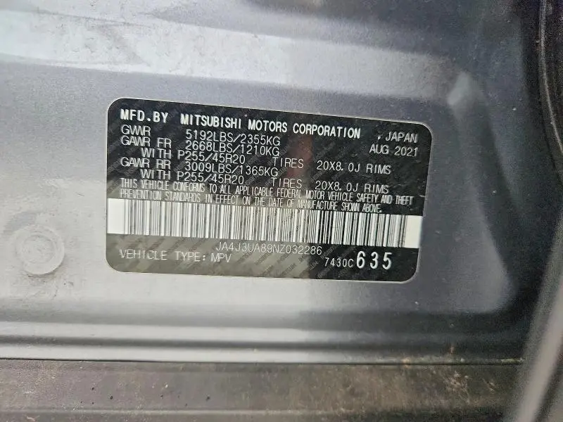 2022 MITSUBISHI OUTLANDER SE  