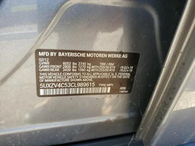 2012 BMW X5 XDRIVE35I  