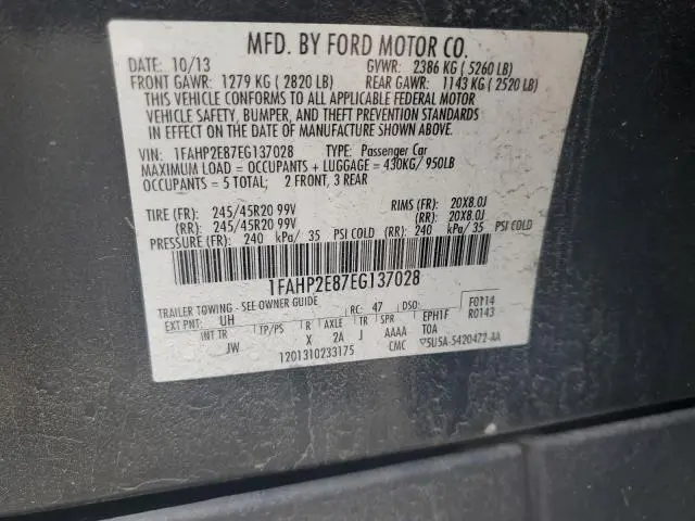 2014 FORD TAURUS SEL
