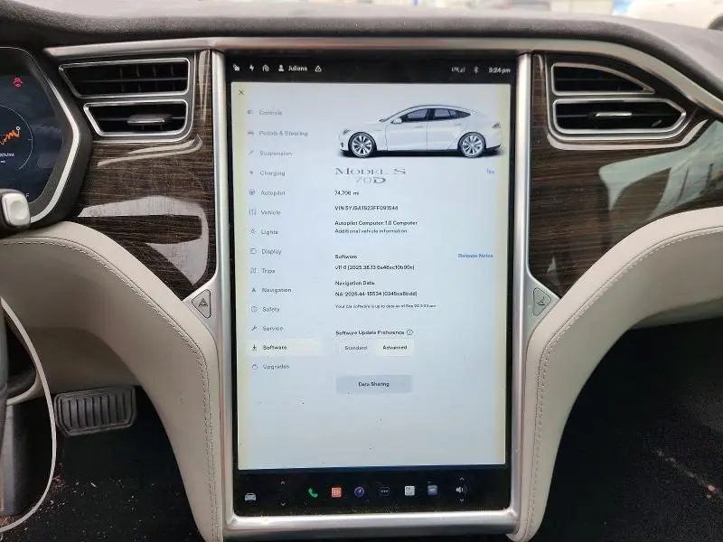 2015 TESLA MODEL S 70D  