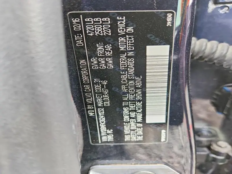 2016 VOLVO S60 PREMIER  