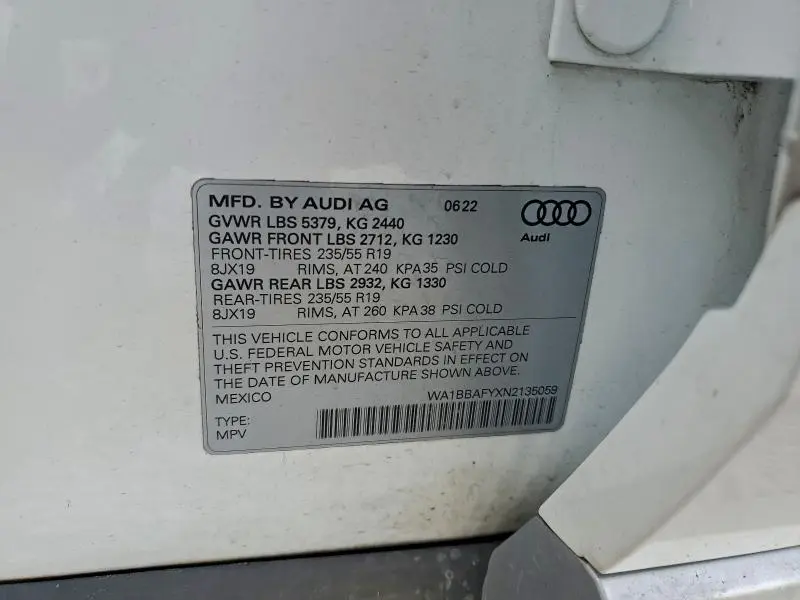 2022 AUDI Q5 PREMIUM PLUS 40  