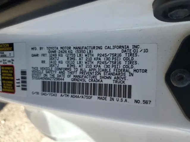 2010 TOYOTA TACOMA ACCESS CAB  