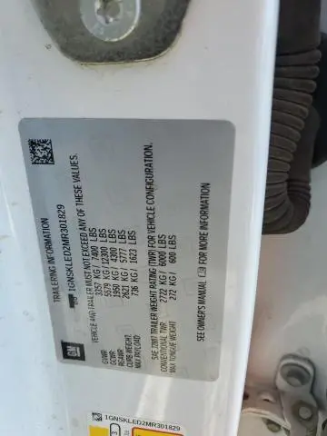 2021 CHEVROLET TAHOE K1500  