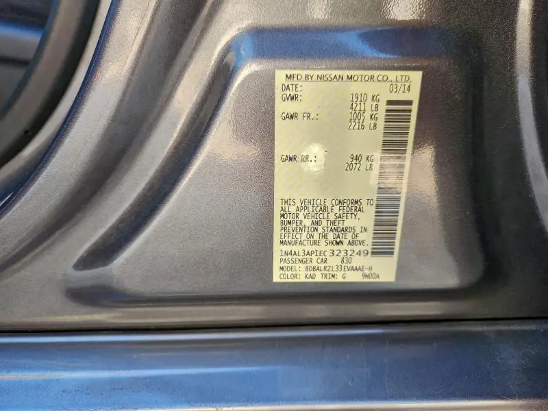 2014 NISSAN ALTIMA 2.5  