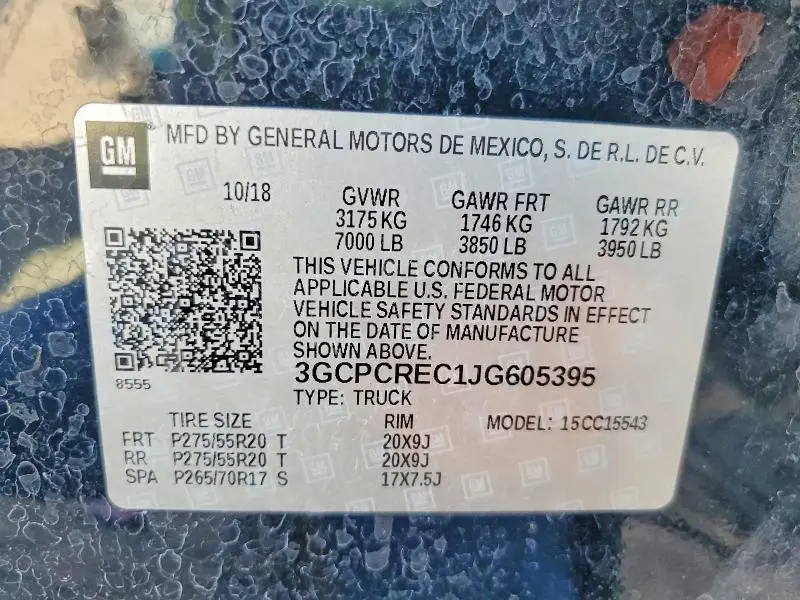 2018 CHEVROLET SILVERADO C1500 LT  