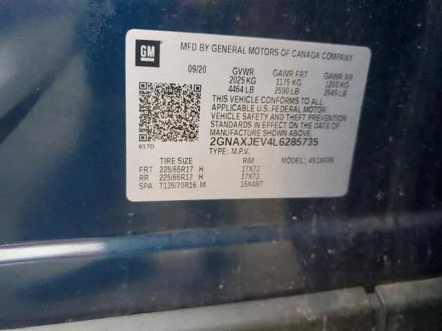 2020 CHEVROLET EQUINOX LT  