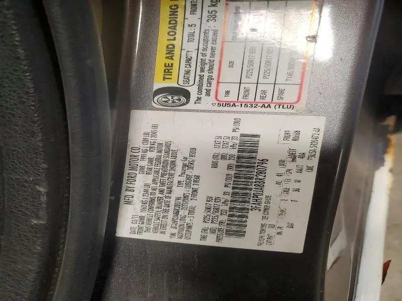2011 FORD FUSION SEL  