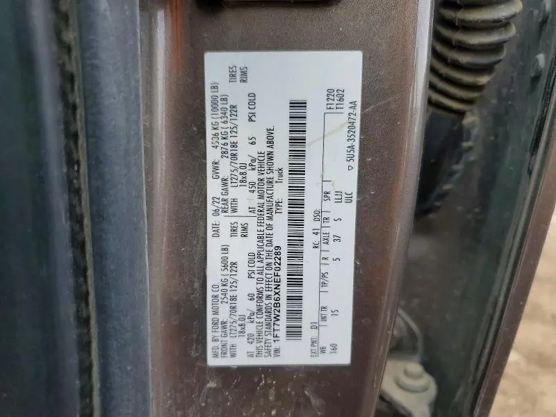 2022 FORD F250 SUPER DUTY  