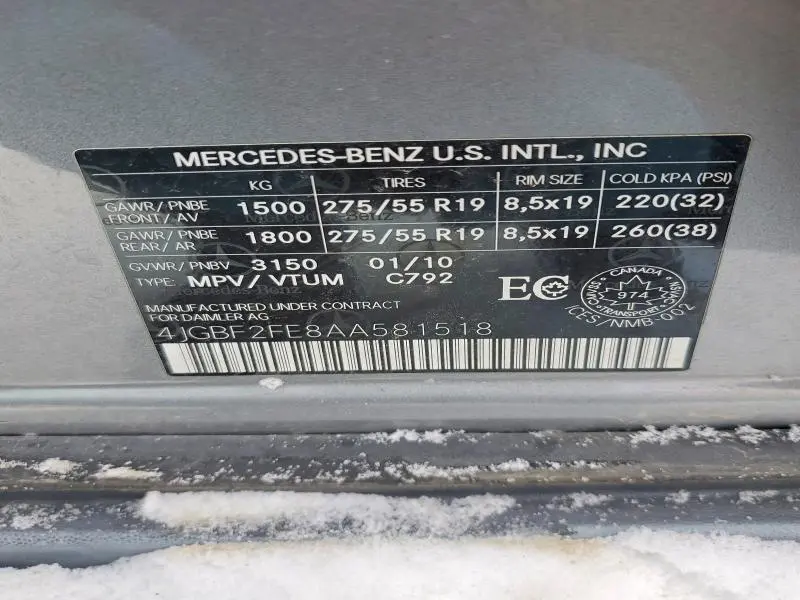 2010 MERCEDES-BENZ GL 350 BLUETEC  