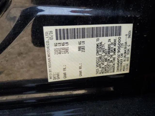 2016 NISSAN MAXIMA 3.5S  