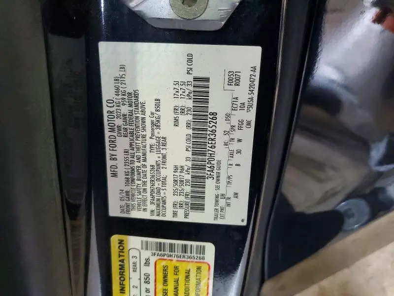 2014 FORD FUSION SE  