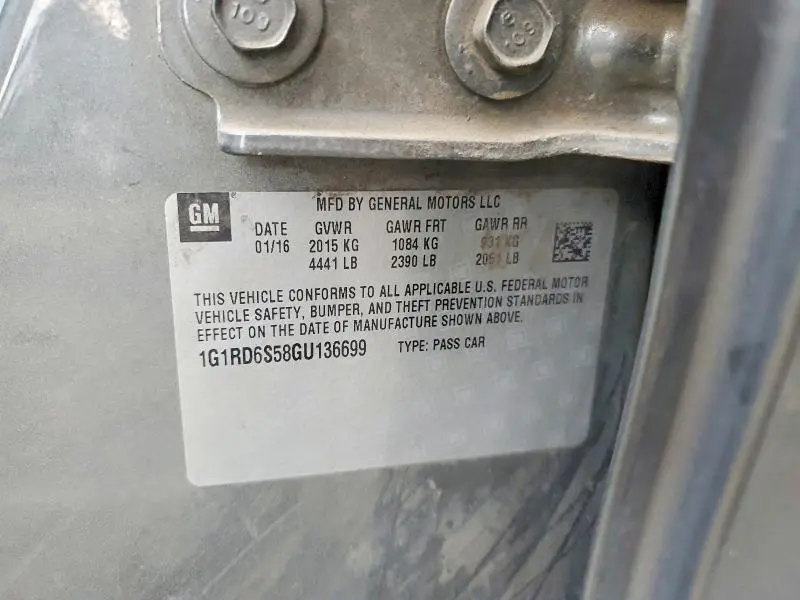 2016 CHEVROLET VOLT LTZ  