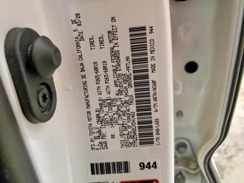 2020 TOYOTA TACOMA DOUBLE CAB  