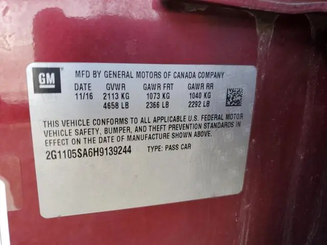 2017 CHEVROLET IMPALA LT  