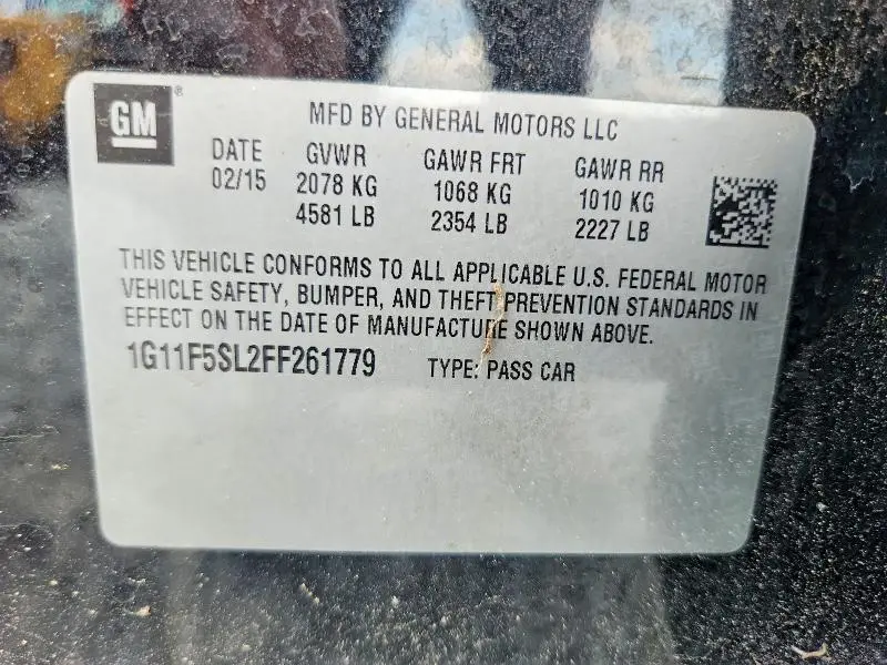 2015 CHEVROLET MALIBU LTZ  