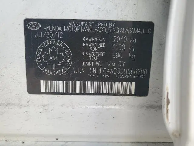 2013 HYUNDAI SONATA SE  