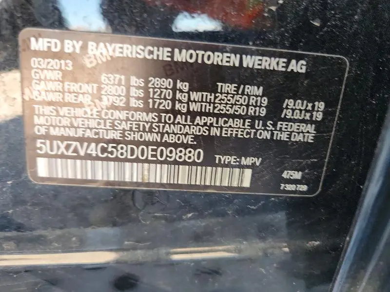 2013 BMW X5 XDRIVE35I  