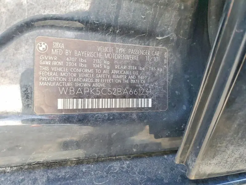 2011 BMW 328 XI SULEV  