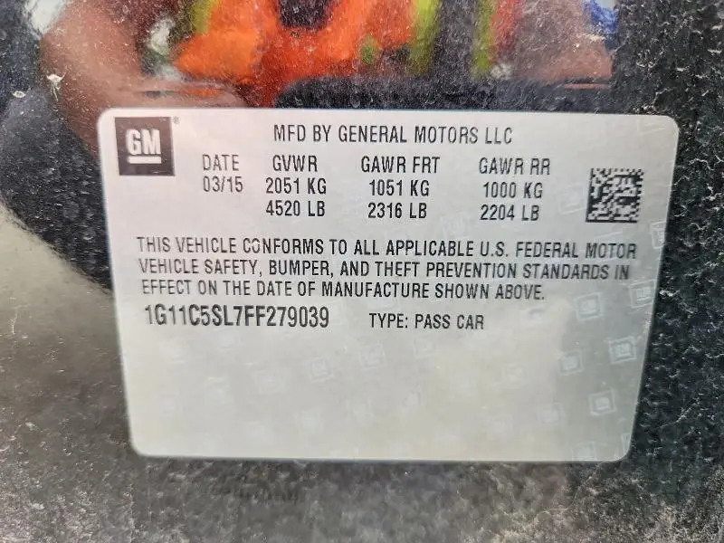 2015 CHEVROLET MALIBU 1LT  
