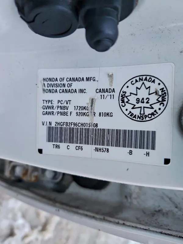 2012 HONDA CIVIC EXL  