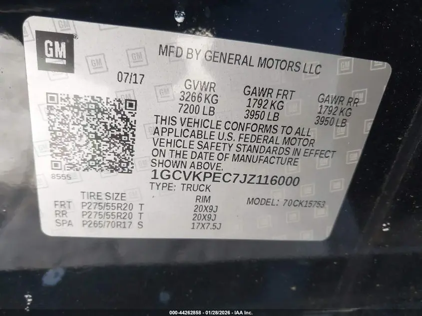 2018 CHEVROLET SILVERADO 1500 CUSTOM