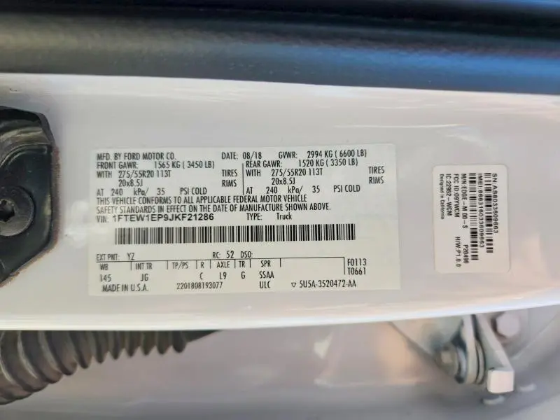 2018 FORD F150 SUPERCREW  