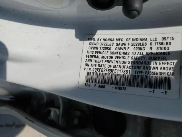 2015 HONDA CIVIC EX  