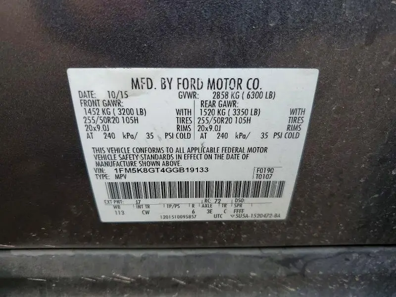 2016 FORD EXPLORER SPORT  