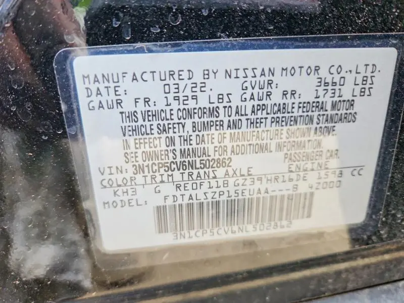 2022 NISSAN KICKS SV  